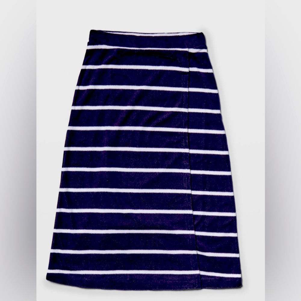 Terry cloth nautical skirt